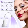 Dresses 12w Mini Lotus Led Lamp Nail Dryer Hine Pink White Usb Rechargeable Portable Curing Polish Glue Uv Light for Gel Nails Tools