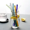 10pc Handmade Glass Straw With 2Pcs Cleaning Brush ECO-friendly Household Glass Straight Pipet Tubularis Snore Piece Tube