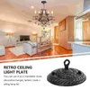 Luzes de teto Candelier Shade Hook Light Canopy Placa de suporte de montagem