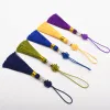 5pcs 13 cm Color de nudo chino Mini Jade Bead Tassels Diy Artes Artes de joyería Decoración Finge Anti -Pendse Accesorios de borla