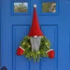 Flores decorativas navideño encendido guirnalda de santa con tema de festival de hombre sin rostro ligero para el porche de la ventana de la puerta delantera