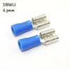 50pcs Female Red blue yellow 2.8mm 4.8mm 6.3mm Insulated Spade Wire Connector Electrical Crimp Terminal