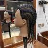 رأس عارضة أزياء 100 ٪ Human Hear Training Head Kit Hairdressoler Cosmetology Manikin تدريبي تدريب دمية Doll for Braiding Hairs 240403