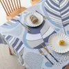 Tavolo tovaglie rettangolari di stoffa da tavolo per decorazioni per la decorazione di cotone di lino di cotone con copertina anti-macchia impermeabile