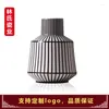 Vasen Nordic Striped Decorative Vase Flower Arrangement Hydroponics Ware Kreative und einfache Dekoration