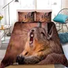 Squirrel duvet täcker kung queen size barn pojkar flickor vackra djur sängkläder set söt ekorre mönster täcke täckning med örngott