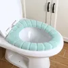 Toilet Seat Covers Keep Warm Cover Closestool Mat Pad Knitting O-shape Children Potty Training Washable Bathroom Accessorie