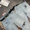 Женщины Desinger Logo Piret Print Denim Jeans Fashion Canual Capris Pants Smlxlxxl