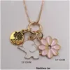 Colliers pendents mode éléphant fleur pendentifs Collier girls girls gits charme bijoux 1pcs drop livre dhzlg