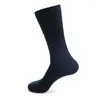 Chaussettes masculines grandes grandes entreprises coton entreprise solide respirant déodorant maris pères robe de fête longue plus eu39-50