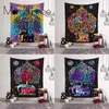 Tapisseries éléphant arbre mandala mur tapisserie suspendue hippie sorcellerie boho décor couverture d'art rideau