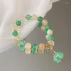 Strand Natural Chalcedon Kürbis Anhänger Armbänder für Frauen Nachahmung Jade Perlen Armband weibliche Charme Mode Schmuck