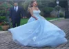 Голубое бальное платье Quinceanera платья 2020 чистые шеи без спинки аппликации выпускной вечеринки сладкий 16 платье на день рождения vestido de 152418204