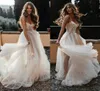 Nuovi abiti da sposa Berta Bohémien Spaghetti Tulle applicato in pizzo A un abito da sposa in linea con abito da sposa a buon mercato creata a buon mercato Vestidos de nobu2828060