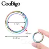 5pcs Metal O Ring Spring fermères ouvertes Round Carabiner Keychain En cuir Sac Clips Crochet Chaîne de chiens Boucles Connecteur Bijoux DIY