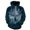 Nieuwe heren wolf 3D digitale gedrukte hoodie