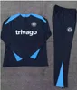 24 25 CFC Soccer adulto Chelse Tracksuit Longo Kit Kit Kit Pulisic 22 23 2Mount Havertz Sterling Jorginho Treination Suit de treinamento Koulibaly Kante