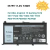 Batteries NEW 11.4V 74Wh 357F9 Battery For DELL Inspiron 15 Gaming 5576 5577 7566 7567 7000 7557 7559 P65F P57F P65F001 P57F001 Laptop