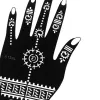 1 Pair New Mehndi Indian Style Beauty Tattoo Stencils Temporary Hand Decal DIY Body Art Henna Template Sticker