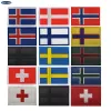 Patches de badge de broderie nordique Country Iceland Danemark Norvège Finlande Suède Broidery Cookloop Brass Band pour vêtements