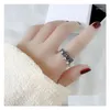 Cluster Rings Beads Ball For Women Statement Jewelry Valentines Gifts Lover Finger Ring 2023 Drop Delivery Dhgve