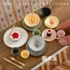 1/6 кукол миниатюрные тарелки чашки для чашки для Barbies Mini Food Белые блюда кухонные блюда для блюда посуда кукольная домика аксессуары