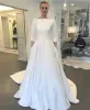 2024 Robes de mariée bohème manches longues Meghan Markle Style Boute de mariée Boucheur Back Back Trian plus taille A-Line Robe de mariée