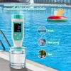 Yieryi 7 en 1 piscine chlore pH mètre professionnel sel / orp / tds / ec / fac tester spa hot printemps CL Analyseur de qualité de l'eau