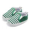 Baby baby platte schoenen streep print niet-slip slippers zachte zool schattige baby laarsjes baby's eerste wandelschoenen