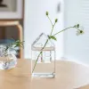 Kreative einfache kleine Granatapfel -Glasvase Desktop Hydroponic Schöne hydroponische Blume Ornament Home Decor Vase Transparent