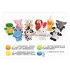 Animaux en peluche en peluche même mini-doigt animal bébé p jouet marionnettes parlant accessoires 10 groupe plus toys cadeaux
