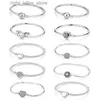 BANGGLE ORIGINALE 925 Sterling Sterling Silver Bracciale Crystal Balla