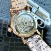 W1556216 NY MENS Fashion Designer Clone Watch 42mm AAAA+ Rostfritt stål 904 Läderkedja Automatisk mekanisk vattentät safirglas Relojes de Lujo