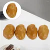 Decorative Flowers 5 Pcs Potato Simulation Vegetable Props Artificial Fruit Kitchen Pretend Food Toys Resin Modeling Adornment Sweet