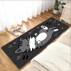 Mat à pied de chat noir Mat d'entrée Home Mats de cuisine sans glissement lavable Chauffeur de cuisine Porte-porte de salle de bain House House Bathroalway Floor Garden