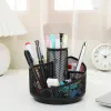 Rotating Pen Cup Office Desk Organizer Anti-slip Base Makeup Brush Organizer for Kitchen Bathroom Bedroom Countertop K1KF