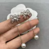 Дизайнер Mui Mui Jewelry Miaos Новые бабочки полные алмазные серьги для женщин Япония Южная Корея Элегантная сказочная кисточка с высоким качеством