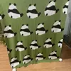 Filtar kreativa panda tupplur stickad filt soffa fritid hemvist dekoration handduk luft konditionering täcke tecknad film