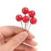 Decorative Flowers 50-300Pcs Pearl Stamens Artificial Flower Small Berries Cherry For Wedding Party Gift Box Christmas DIY Wreath Home