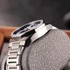 Наручительные часы Oblvlo Men Automatic Watch 42 -мм роскошные механические наручные часы 5ATM водонепроницаемые светящиеся сапфировые зеркало Hollow Out Lover Dial