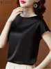 Zanzea Summer Fashion Blouse Elegante camicia satinata a maniche corte Women Elegante OL Work Female Blusas Tunic Chemise 240326