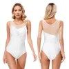 Bühne Wear Womens Ballet Dance Bodysuit Figur Eis Skating Gymnastik Lotard Ärmeln und bloße Mesh Tanzkleidung Performance Kostüme