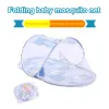Crib per bambini portatile Anti-Bug Net pieghevole per bambini estivi Mosquito Griglie ad alta densità per neonato per neonato