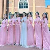 Roupas étnicas Mulheres dama de noiva Vestido de festa de casamento Aberto abaya dubai muçulmano kaftan quimono cardigan islam com cinto de jalabiya peru