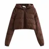 Damenjacken Brot Baumwolljacke Frauen Herbst Winter langärmelige Revers-Doppel-Fleece Casual Coat Down Abrigo Mujer