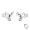 Boucles d'oreilles ckk cluster d'herbarium scintillant en argent sterling 925 bijoux original pour femmes pendentites aretes mujer