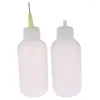 Botellas de almacenamiento 1 PCS/SET 50 ml Dispensador de pegamento de aguja de plástico transparente Botella de gotero líquido transparente para la pasta de flujo de soldadura