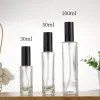 30/50 / 100 ml Portable Spray Verre Bouteille Perfume Cosmétique Récipient d'alcool Travel Ultra Mist Clear Atomizer Dispensateur