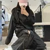 Women's Pants Korean Girl Openwork Bow Tie Striped Pink Sports Coat Casual Fashion Set Street Dance Clothing Two-Piece Suit