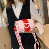 Bag Women's Crossbody Designer Shoulder Satchel Broadband Messenger Small Square Love Pattern Purses And Handbags PM110